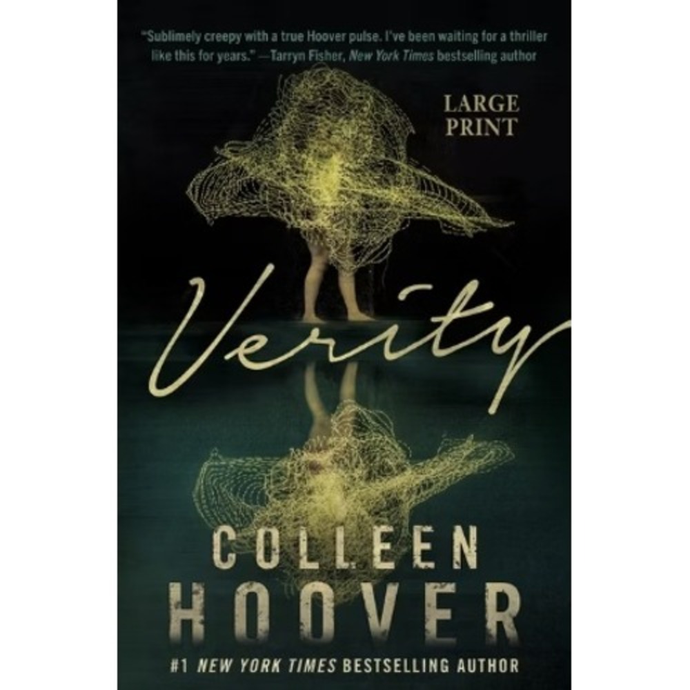 Colleen Hoover Adult Black Large Print Verity Paperback Book One Size